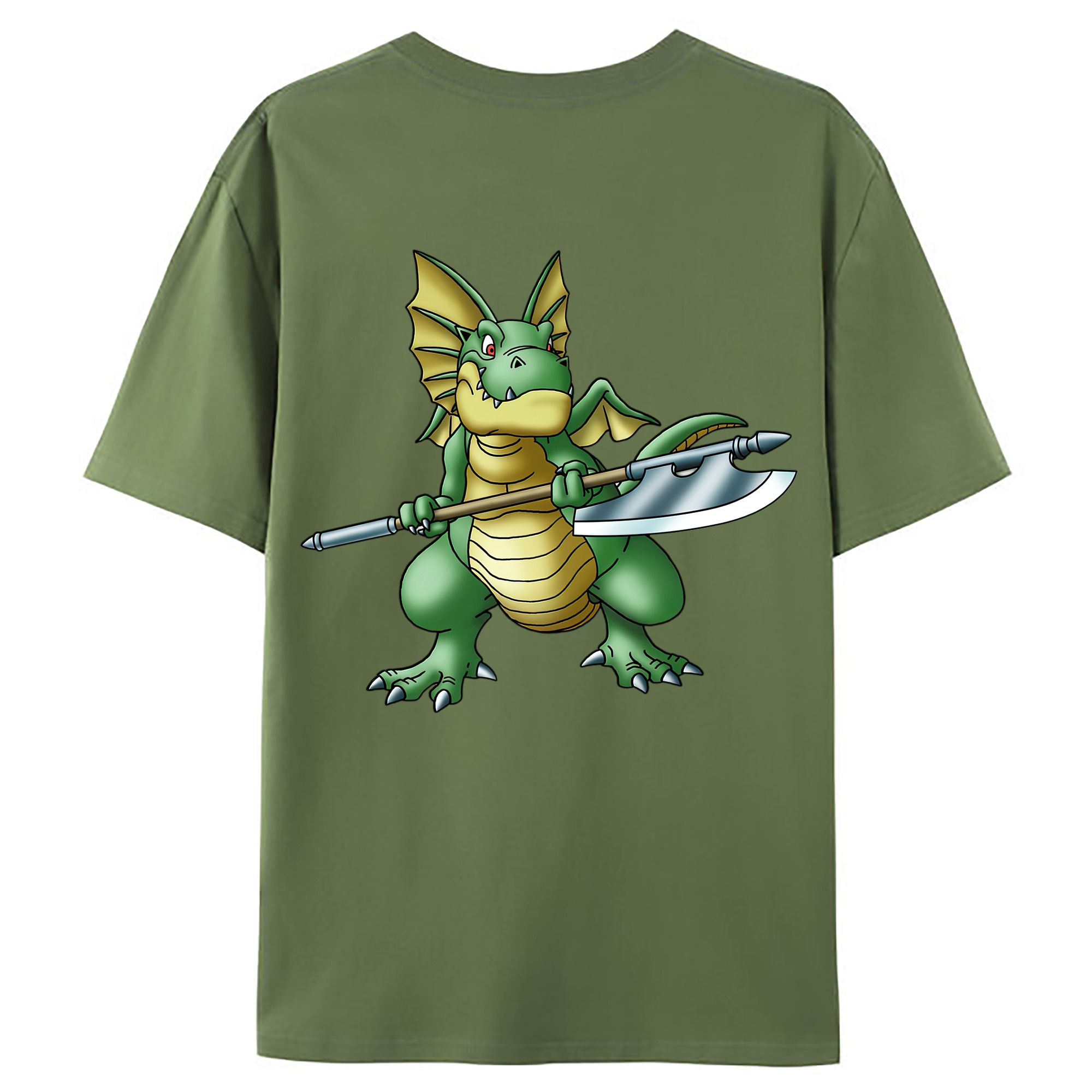 （画像用） ドラゴンクエスト Doragon Kuesuto Dragon Quest 綿100％ メンズ半袖Tシャツ（バックプリント） 通気性